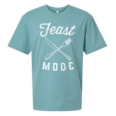 Feast Mode Funny Thanksgiving Dinner Gift Sueded Cloud Jersey T-Shirt