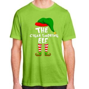 Funny Matching Family Christmas The Cigar Smoking Elf Adult ChromaSoft Performance T-Shirt