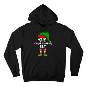 Funny Matching Family Christmas The Cigar Smoking Elf Hoodie