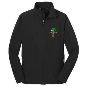 Funny Matching Family Christmas The Cigar Smoking Elf Core Soft Shell Jacket