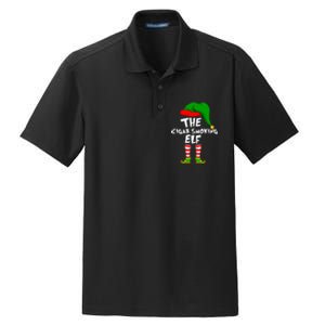 Funny Matching Family Christmas The Cigar Smoking Elf Dry Zone Grid Polo