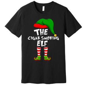 Funny Matching Family Christmas The Cigar Smoking Elf Premium T-Shirt