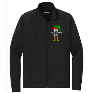 Funny Matching Family Christmas The Cigar Smoking Elf Stretch Full-Zip Cadet Jacket