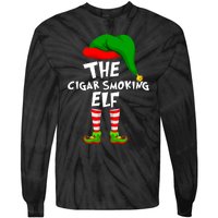 Funny Matching Family Christmas The Cigar Smoking Elf Tie-Dye Long Sleeve Shirt