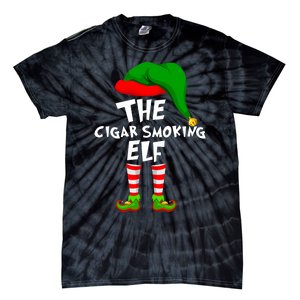 Funny Matching Family Christmas The Cigar Smoking Elf Tie-Dye T-Shirt