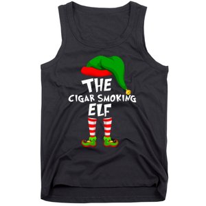 Funny Matching Family Christmas The Cigar Smoking Elf Tank Top