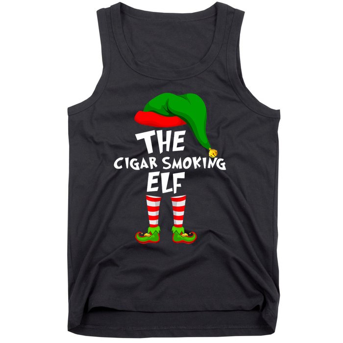 Funny Matching Family Christmas The Cigar Smoking Elf Tank Top