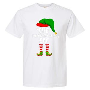 Funny Matching Family Christmas The Cigar Smoking Elf Garment-Dyed Heavyweight T-Shirt