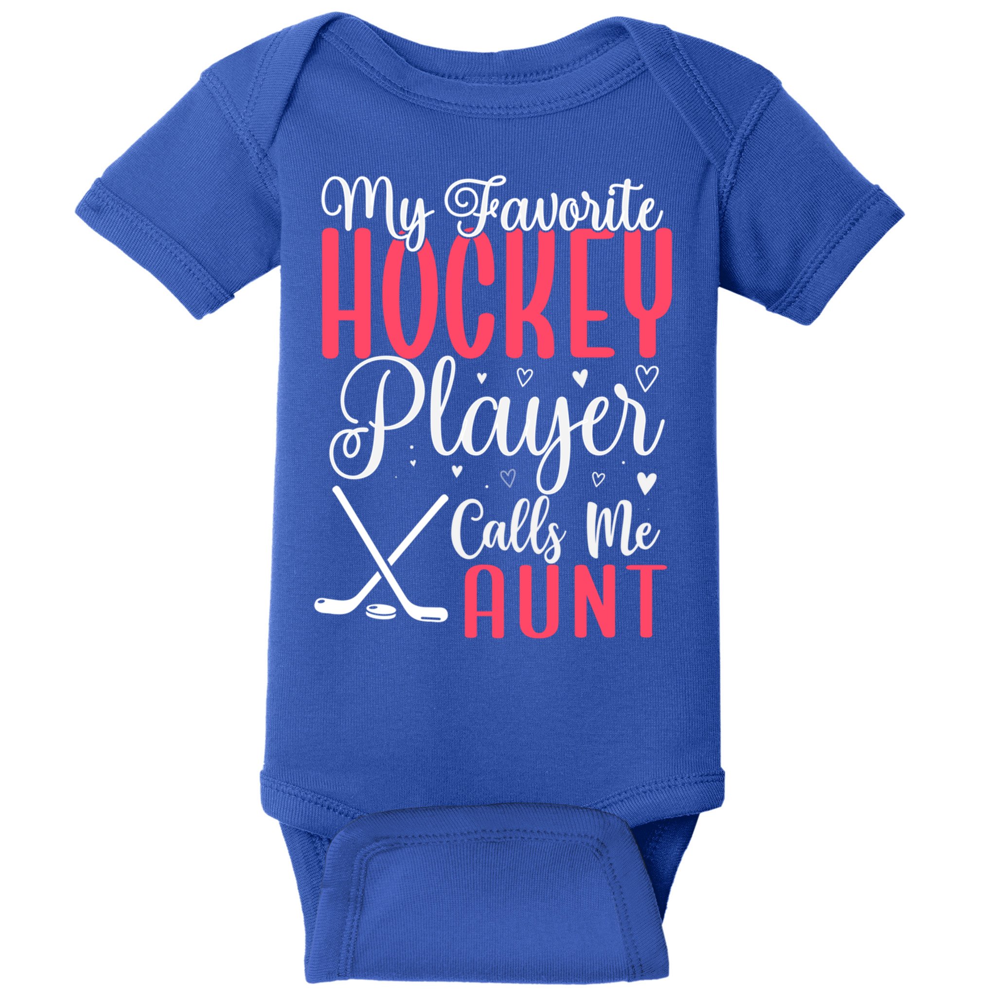 Funny My Favorite Hockey Player Calls Me Aunt Cute Gift Baby Bodysuit