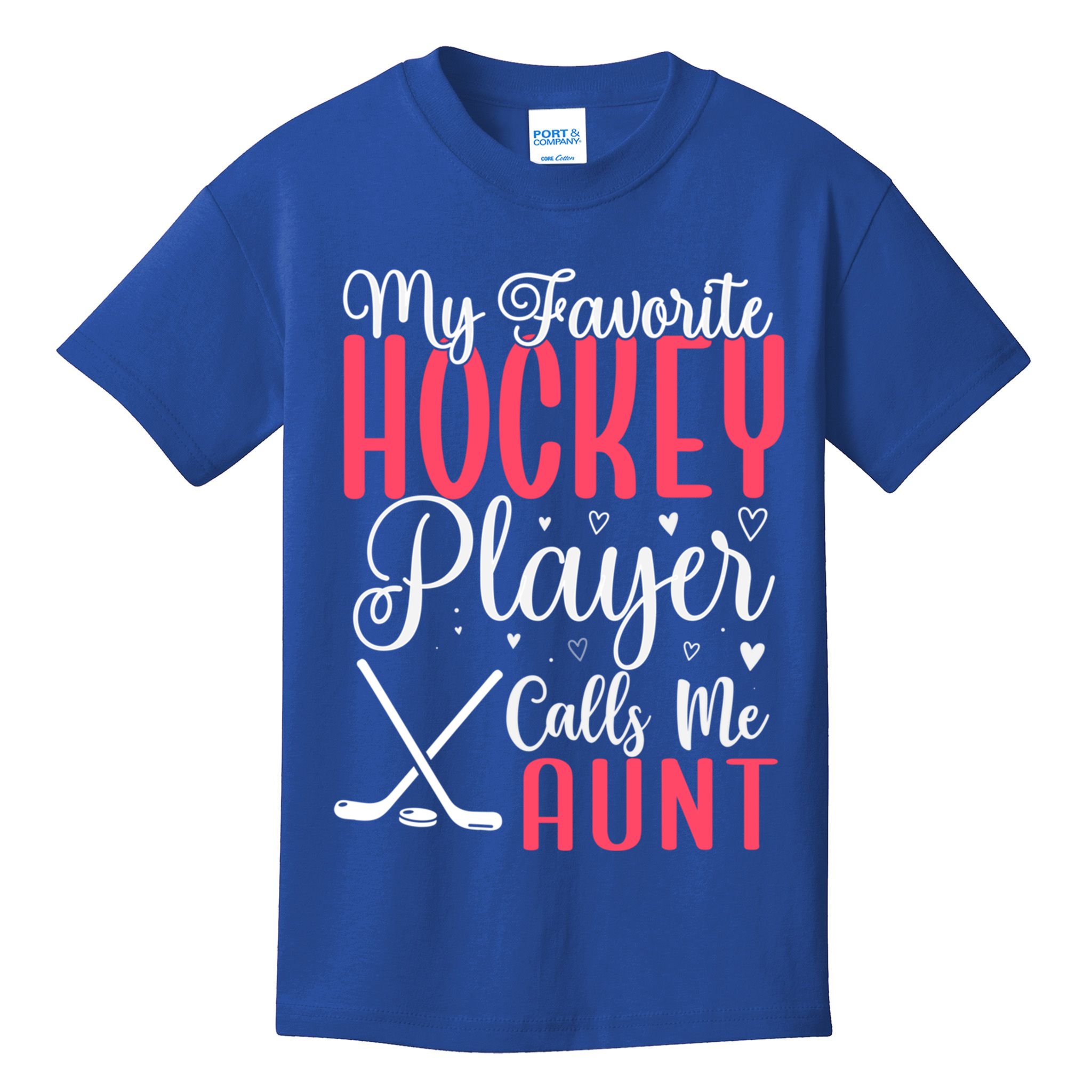 Funny My Favorite Hockey Player Calls Me Aunt Cute Gift Kids T-Shirt