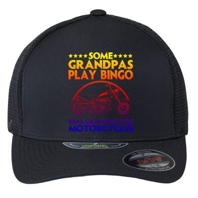 Funny Motorcycle For Grandpa Dad Motorcycle Lovers Riders Gift Flexfit Unipanel Trucker Cap