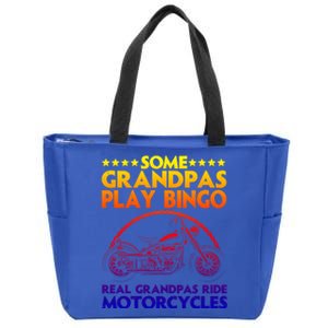 Funny Motorcycle For Grandpa Dad Motorcycle Lovers Riders Gift Zip Tote Bag