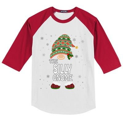 Funny Matching Family Costumes The Silly Gnome Christmas Cute Gift Kids Colorblock Raglan Jersey