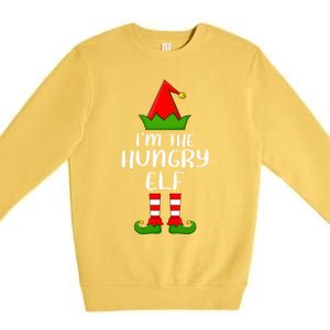 Funny Matching Family I'm The Hungry Elf Christmas Great Gift Premium Crewneck Sweatshirt