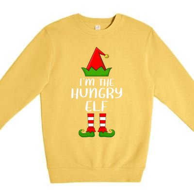 Funny Matching Family I'm The Hungry Elf Christmas Great Gift Premium Crewneck Sweatshirt