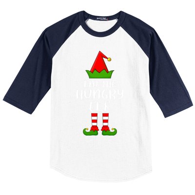 Funny Matching Family I'm The Hungry Elf Christmas Great Gift Baseball Sleeve Shirt