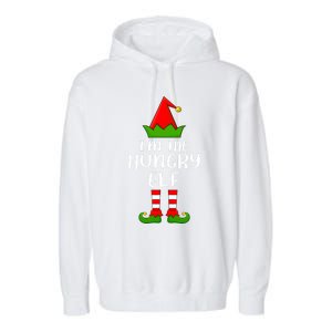 Funny Matching Family I'm The Hungry Elf Christmas Great Gift Garment-Dyed Fleece Hoodie