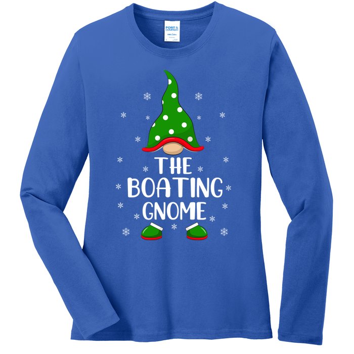 Funny Matching Family IM The Boating Gnome Christmas Gift Ladies Long Sleeve Shirt