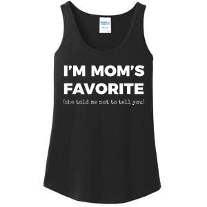 Funny Moms Favorite Son Daughter Im Moms Favorite Ladies Essential Tank