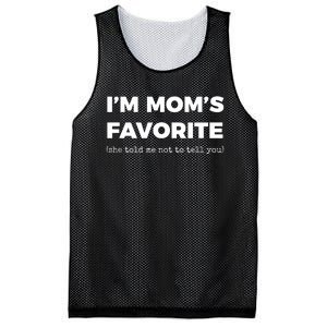 Funny Moms Favorite Son Daughter Im Moms Favorite Mesh Reversible Basketball Jersey Tank