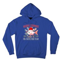 Fishing Merry Fishmas And A Fintastic New Year Cool Gift Hoodie