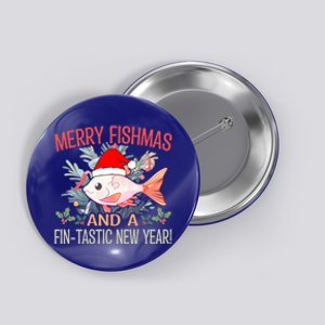 Fishing Merry Fishmas And A Fintastic New Year Cool Gift Button