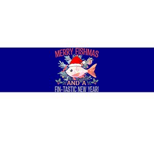 Fishing Merry Fishmas And A Fintastic New Year Cool Gift Bumper Sticker