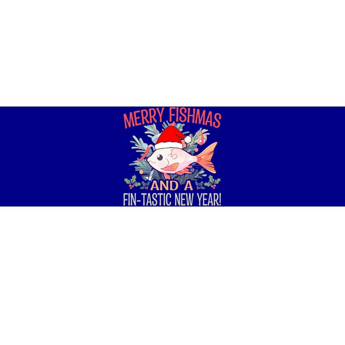 Fishing Merry Fishmas And A Fintastic New Year Cool Gift Bumper Sticker