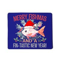 Fishing Merry Fishmas And A Fintastic New Year Cool Gift Mousepad