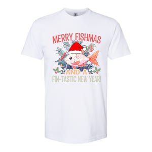 Fishing Merry Fishmas And A Fintastic New Year Cool Gift Softstyle CVC T-Shirt