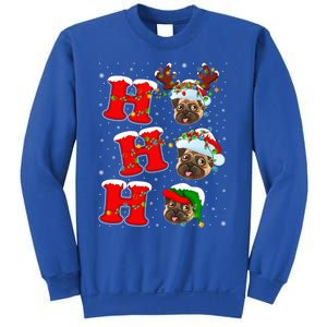 Funny Matching Family Santa Ho Ho Ho Pug Christmas Gift Sweatshirt