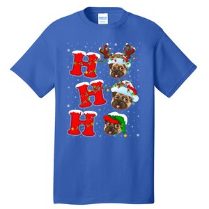 Funny Matching Family Santa Ho Ho Ho Pug Christmas Gift Tall T-Shirt