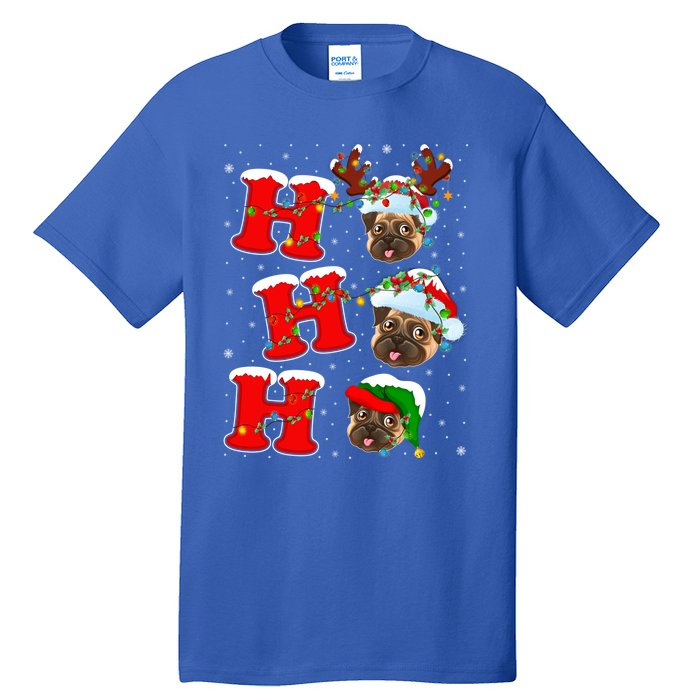 Funny Matching Family Santa Ho Ho Ho Pug Christmas Gift Tall T-Shirt