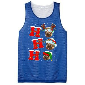 Funny Matching Family Santa Ho Ho Ho Pug Christmas Gift Mesh Reversible Basketball Jersey Tank