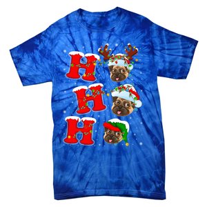 Funny Matching Family Santa Ho Ho Ho Pug Christmas Gift Tie-Dye T-Shirt