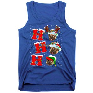 Funny Matching Family Santa Ho Ho Ho Pug Christmas Gift Tank Top