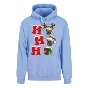 Funny Matching Family Santa Ho Ho Ho Pug Christmas Gift Unisex Surf Hoodie