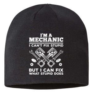 Funny Mechanic For Dad Car Auto Diesel Automobile Garage Sustainable Beanie