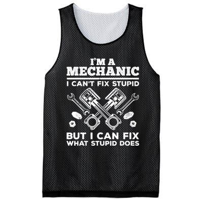 Funny Mechanic For Dad Car Auto Diesel Automobile Garage Mesh Reversible Basketball Jersey Tank