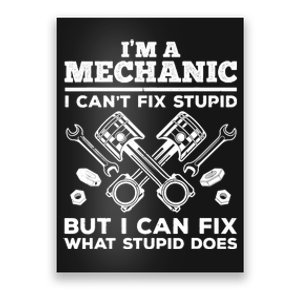 Funny Mechanic For Dad Car Auto Diesel Automobile Garage Poster