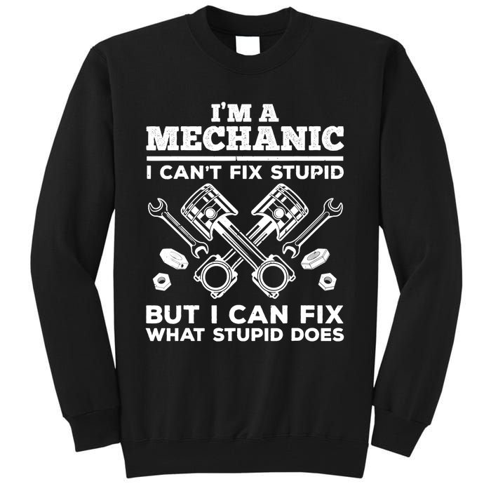 Funny Mechanic For Dad Car Auto Diesel Automobile Garage Tall Sweatshirt