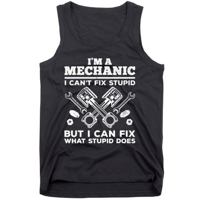 Funny Mechanic For Dad Car Auto Diesel Automobile Garage Tank Top