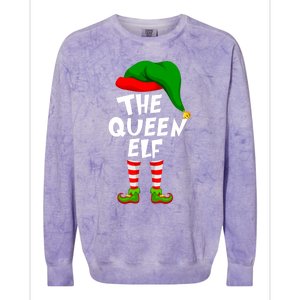 Funny Matching Family Christmas The Queen Elf Great Gift Colorblast Crewneck Sweatshirt