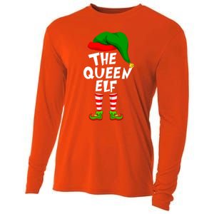 Funny Matching Family Christmas The Queen Elf Great Gift Cooling Performance Long Sleeve Crew