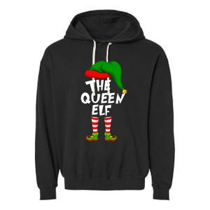 Funny Matching Family Christmas The Queen Elf Great Gift Garment-Dyed Fleece Hoodie