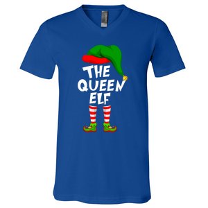 Funny Matching Family Christmas The Queen Elf Great Gift V-Neck T-Shirt