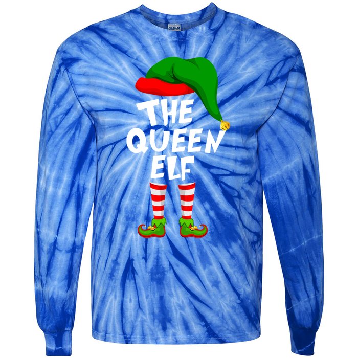 Funny Matching Family Christmas The Queen Elf Great Gift Tie-Dye Long Sleeve Shirt