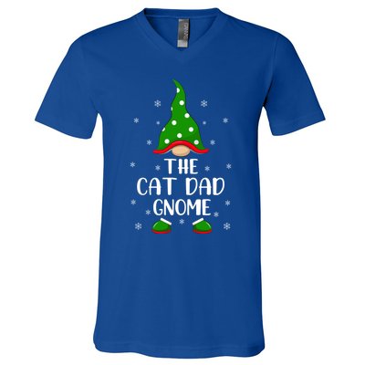 Funny Matching Family The Cat Dad Gnome Christmas Gift V-Neck T-Shirt