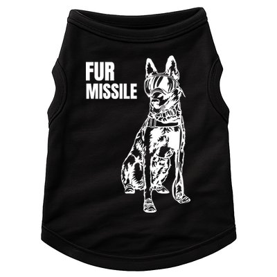 Fur Missile Funny Beligian Malinois Dog Doggie Tank