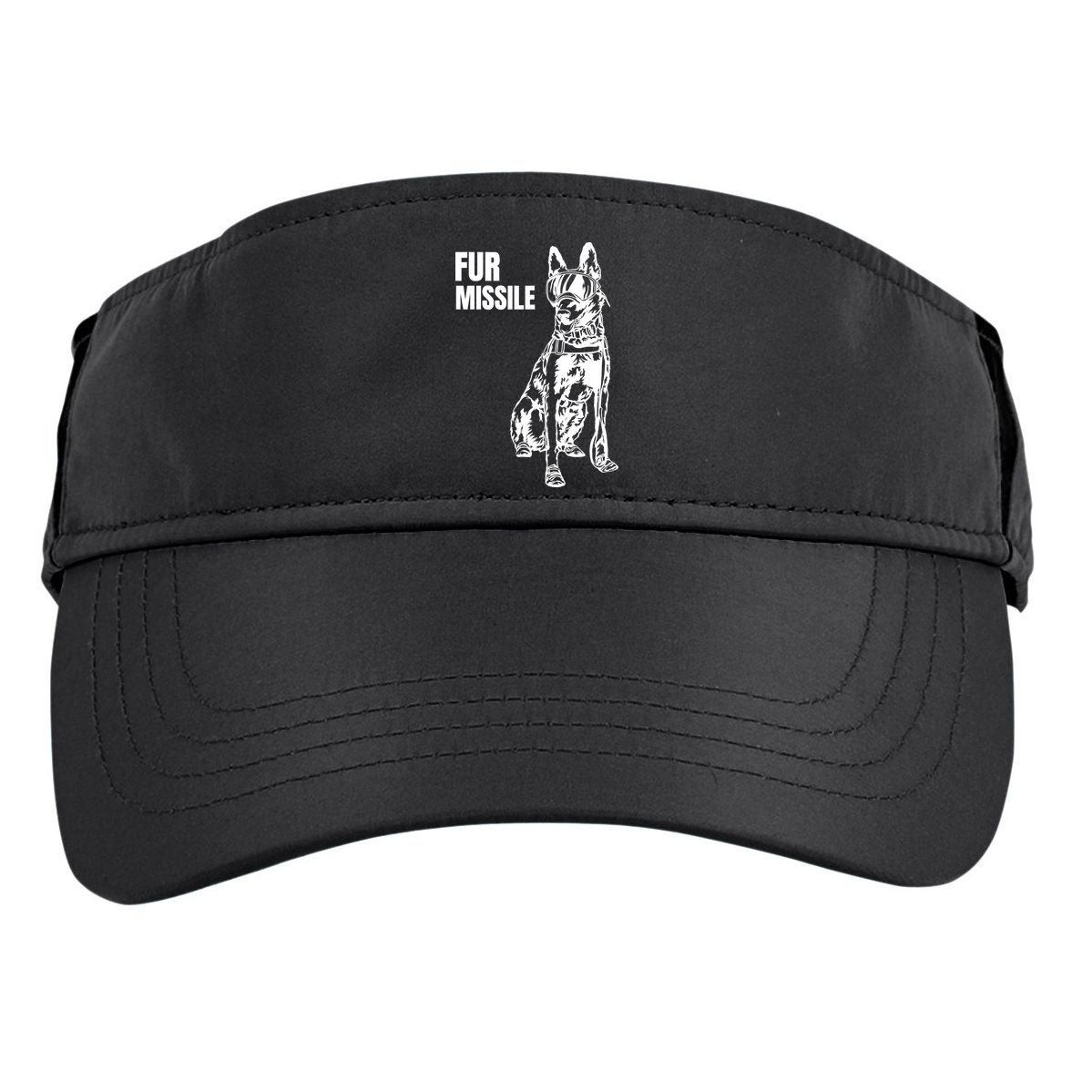 Fur Missile Funny Beligian Malinois Dog Adult Drive Performance Visor